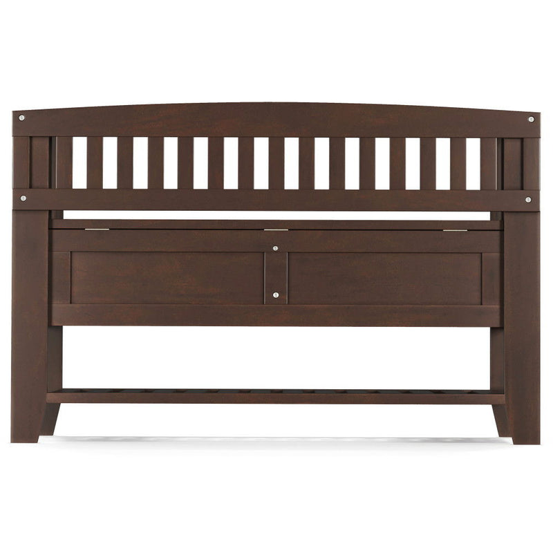 Acadian - Entryway Storage Bench With Shelf - Brown - R&R Furniture Gallery (Fountain Valley, CA)