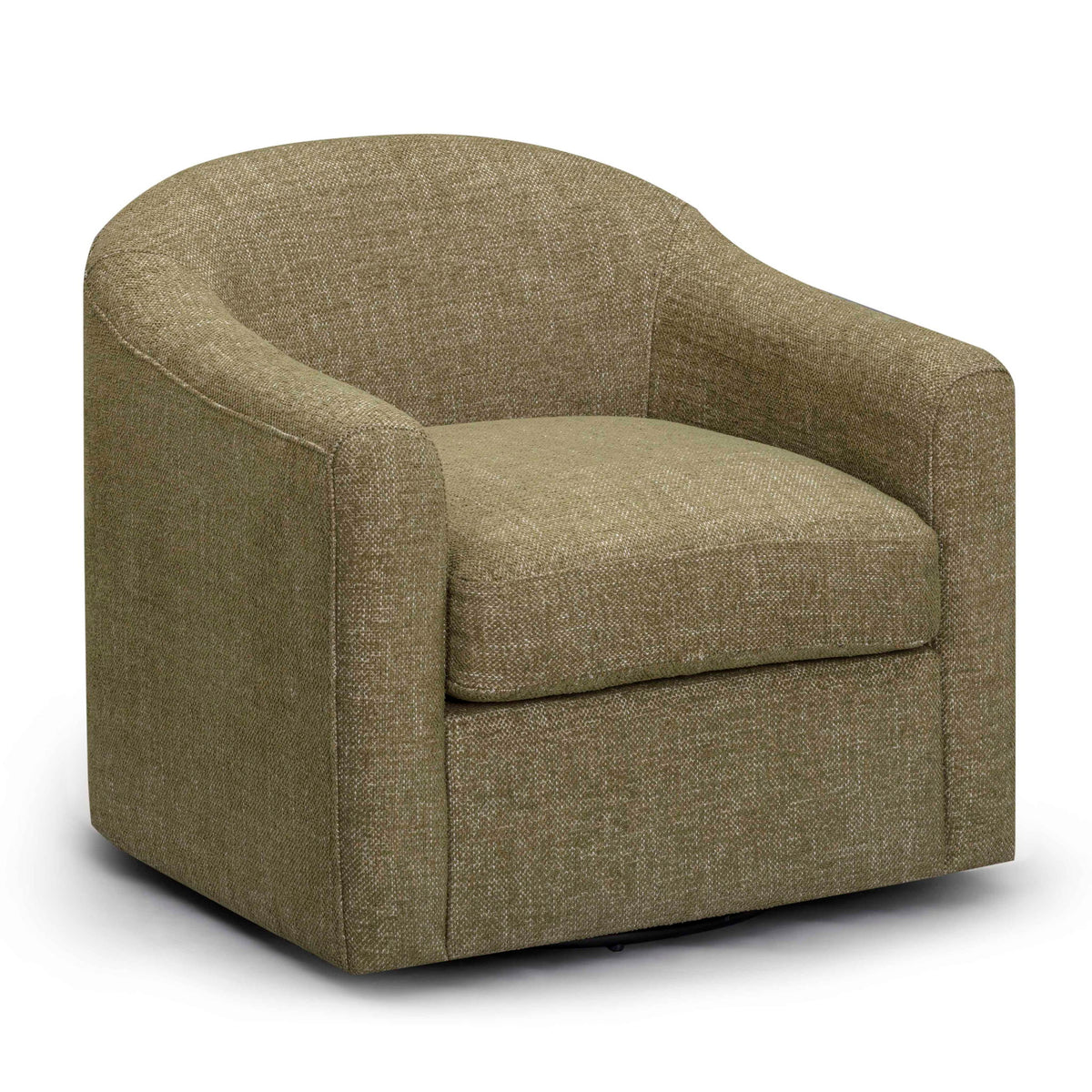 TOV Furniture Thao swivel chair with a modern design, featuring a rounded seat and metal base.