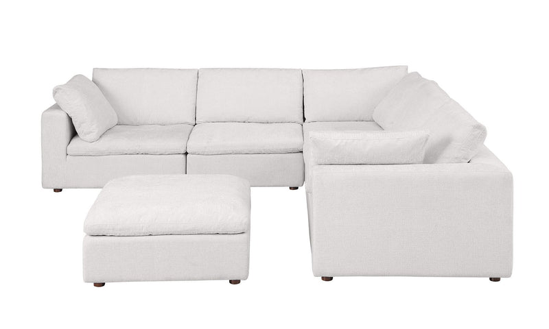 1100 - 6-Piece L-Shaped Sectional - Pearl