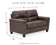 Navi - Stationary Loveseat - R&R Furniture Gallery (Fountain Valley, CA)