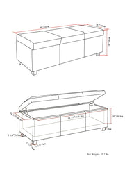 Avalon - Multifunctional Storage Ottoman Bench - R&R Furniture Gallery (Fountain Valley, CA)