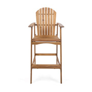Outdoor Acacia Wood Adirondack Barstools (Set of 2) - R&R Furniture Gallery (Fountain Valley, CA)