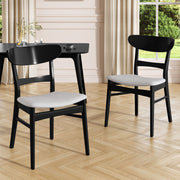 Mid Century Dining Chairs With Cushioned Seats And Wood Frame (Set of 2) - R&R Furniture Gallery (Fountain Valley, CA)