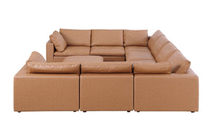 1100 - 9-Piece U-Shaped Sectional In Top-Grain Italian Leather