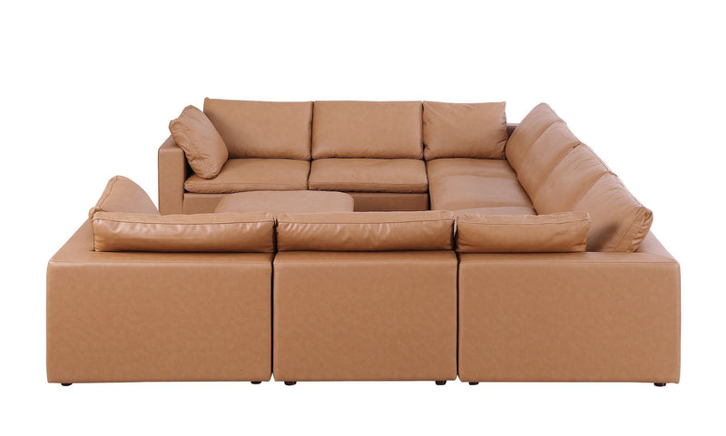 1100 - 9-Piece U-Shaped Sectional In Top-Grain Italian Leather