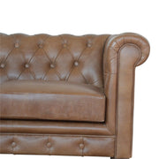 Buffalo - Chesterfield Sofa - Brown - R&R Furniture Gallery (Fountain Valley, CA)
