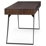 Lowry - Desk - Distressed Charcoal Brown - R&R Furniture Gallery (Fountain Valley, CA)