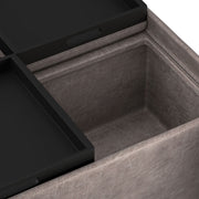 Avalon - Square Coffee Table, Storage Ottoman - R&R Furniture Gallery (Fountain Valley, CA)