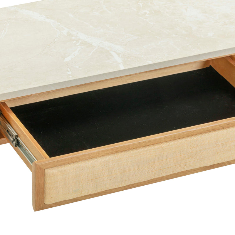 Paige - Console / Desk - Natural Oak - R&R Furniture Gallery (Fountain Valley, CA)