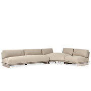 Livia - Teak 3 Piece Outdoor Sectional - Taupe - R&R Furniture Gallery (Fountain Valley, CA)