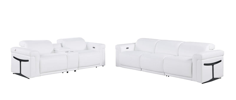 1126 - 6-Piece Modular Power Reclining Sofa And Console Loveseat Set In With 5 Power Recliners & Power Headrests