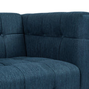 Noble House contemporary mid-century 3-seater sofa with button tufted waffle stitching, stationary design and plush cushions.