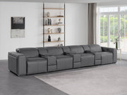 1224 - 7-Piece Modular Power Reclining Sofa In With 4 Power Recliners & Power Headrests - R&R Furniture Gallery (Fountain Valley, CA)