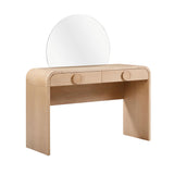 Moonrise - 2 Drawer Vanity Desk - Natural Ash - R&R Furniture Gallery (Fountain Valley, CA)