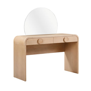 Moonrise - 2 Drawer Vanity Desk - Natural Ash - R&R Furniture Gallery (Fountain Valley, CA)