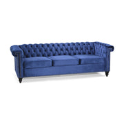 Noble House Chesterfield style 3-seater sofa with deep button tufting and classic design, featuring plush upholstery and elegant detailing.