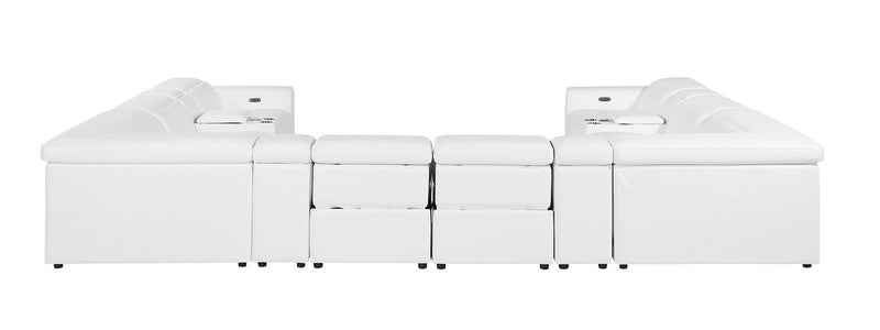 1224 - 12-Piece U-Shaped Sectional Sofa In With 4 Power Recliners & Power Headrests