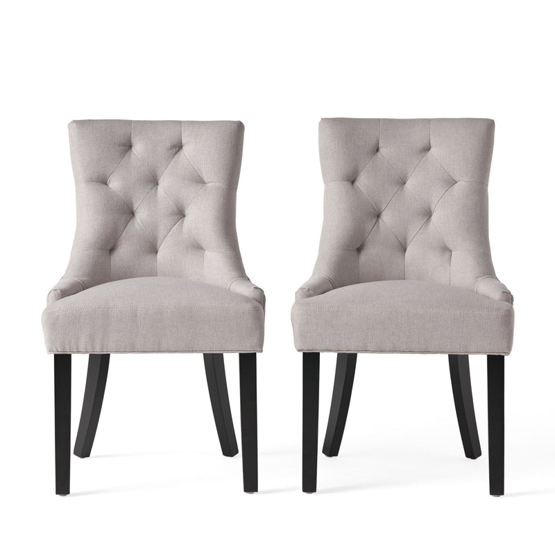 Contemporary Cheney Dining Chair Set With Tufted Design - R&R Furniture Gallery (Fountain Valley, CA)
