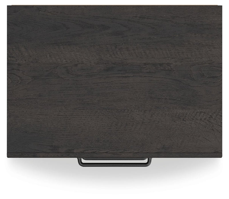 Hollivern - Two Drawer Night Stand - Dark Gray - R&R Furniture Gallery (Fountain Valley, CA)