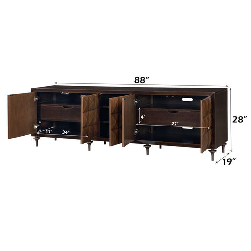 Diya - Console Cabinet - Forged Bronze & Espresso - R&R Furniture Gallery (Fountain Valley, CA)