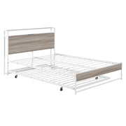 Platform Bed Frame With Trundle, USB Ports And Slat Support, No Box Spring Needed - R&R Furniture Gallery (Fountain Valley, CA)