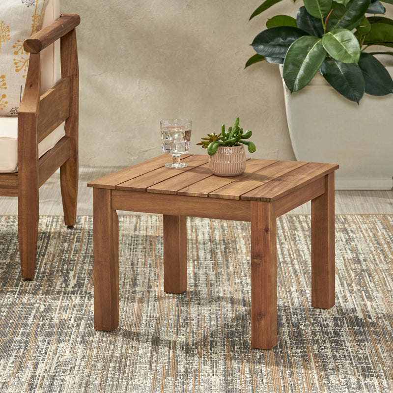 Halcyon - Outdoor Side Table With Slat Design - R&R Furniture Gallery (Fountain Valley, CA)