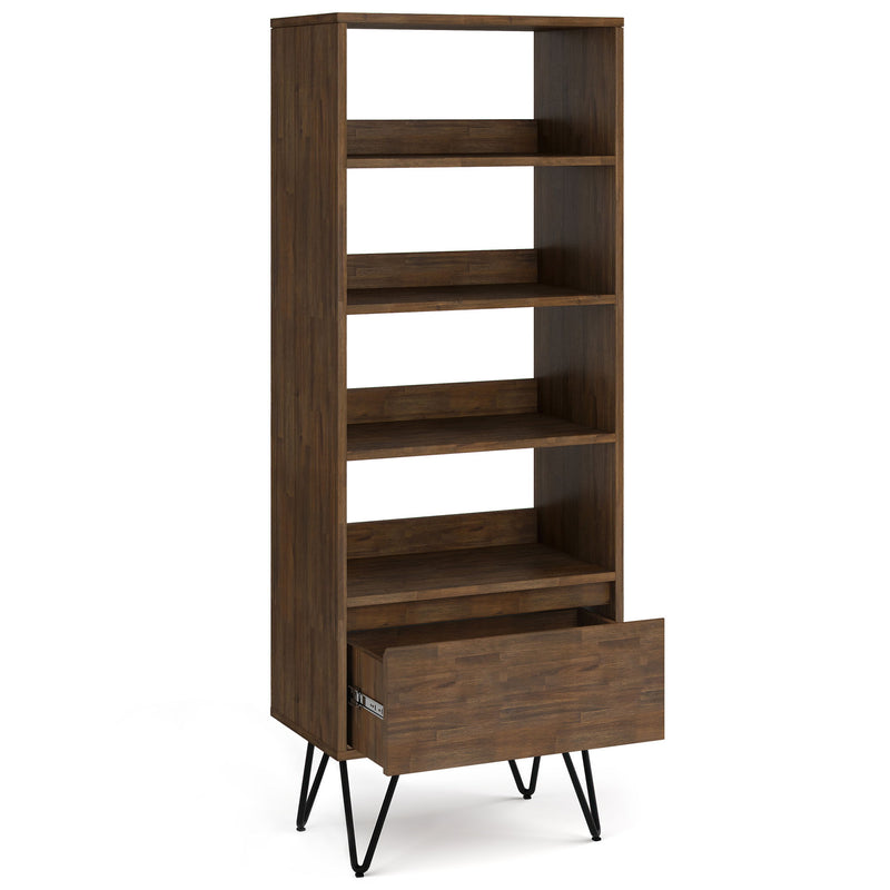 Chase - Tall Bookcase - Rustic Natural Aged Brown - R&R Furniture Gallery (Fountain Valley, CA)