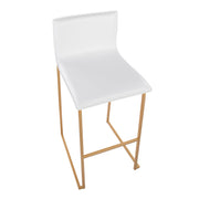 Set of two Lumi Source Mara contemporary upholstered barstools with padded seats and sleek modern design.