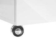 File Cabinet, Rolling Mobile, Storage Drawers, Printer Stand, Office, Work, Glossy Contemporary, Modern - White - R&R Furniture Gallery (Fountain Valley, CA)