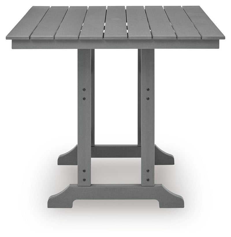Sanctuary Beach - Square Counter Table With Umbrella Option - Dark Gray - R&R Furniture Gallery (Fountain Valley, CA)