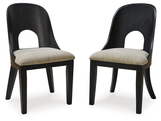 Rowanbeck - Dining Upholstered Side Chair (Set of 2) - Gray / Black - R&R Furniture Gallery (Fountain Valley, CA)