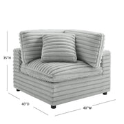 Jenny - Corner Accent Chair - Gray - R&R Furniture Gallery (Fountain Valley, CA)