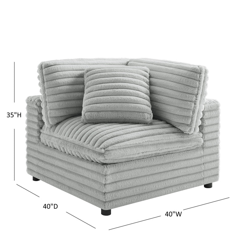 Jenny - Corner Accent Chair - Gray - R&R Furniture Gallery (Fountain Valley, CA)