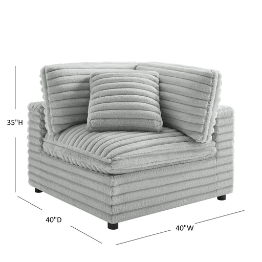 Jenny - Corner Accent Chair - Gray - R&R Furniture Gallery (Fountain Valley, CA)