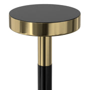 Frannie - Side Table - Gold / Black - R&R Furniture Gallery (Fountain Valley, CA)