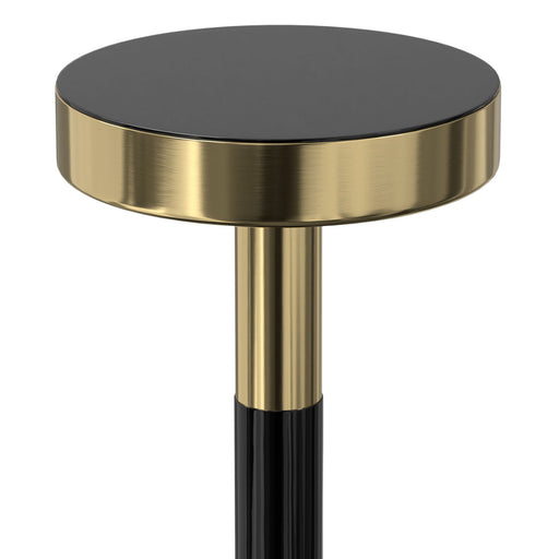 Frannie - Side Table - Gold / Black - R&R Furniture Gallery (Fountain Valley, CA)