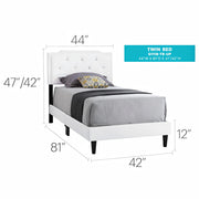 Button Tufted Bed Charming For Cozy Spaces - R&R Furniture Gallery (Fountain Valley, CA)