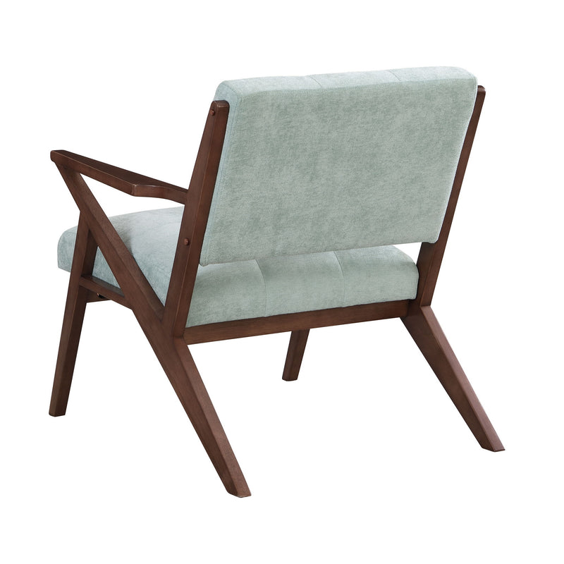 Modern Accent Chair With Plush Cushions, Angled Arm Design - Green - R&R Furniture Gallery (Fountain Valley, CA)