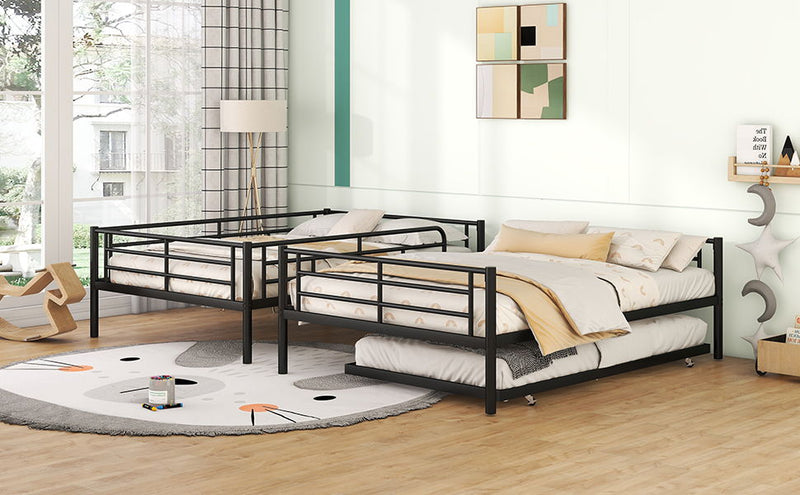 Steel construction bunk bed by DreamHaus with sturdy frame and ladder, ideal for space-saving sleeping arrangements in children’s rooms.