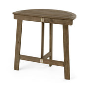 Outdoor Half Round Folding Acacia Wood Bistro Table - R&R Furniture Gallery (Fountain Valley, CA)