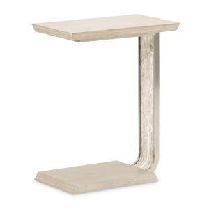 Lotus Bay - C-Shaped Accent Table - Sand - R&R Furniture Gallery (Fountain Valley, CA)
