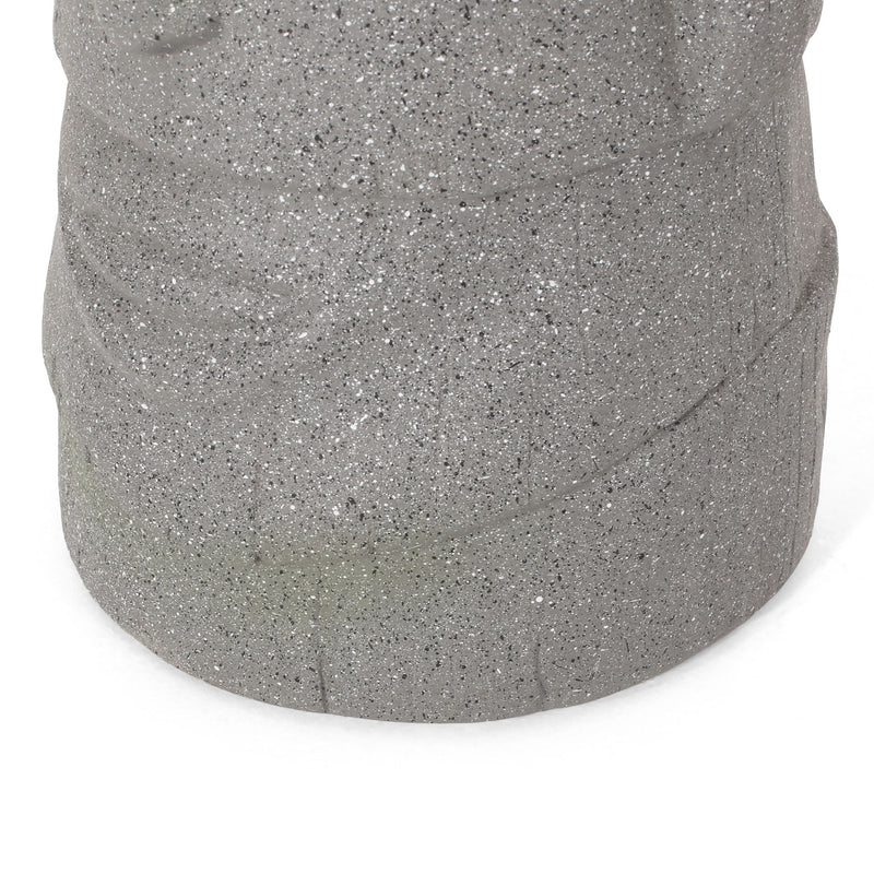 Stone gray Noble House classic flower planter made of magnesium oxide, featuring a durable, stylish design for indoor or outdoor use.