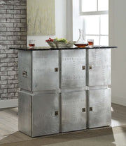 Brancaster - Bar Table With Marble Top - Marble Top & Aluminum - R&R Furniture Gallery (Fountain Valley, CA)