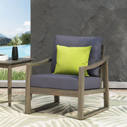 Noble House Samwell outdoor club arm chair with plush cushions and sturdy frame, ideal for patio or garden seating.