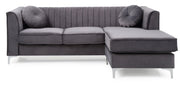 Delray - Micro Suede Sofa Chaise - R&R Furniture Gallery (Fountain Valley, CA)
