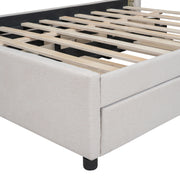 Upholstered Platform Bed With Drawers, Classic Headboard Design - R&R Furniture Gallery (Fountain Valley, CA)