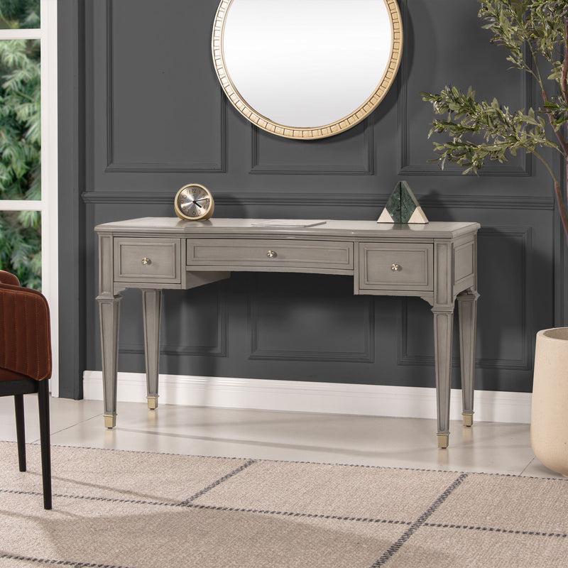 Dauphin - 3 Drawer Executive Desk - R&R Furniture Gallery (Fountain Valley, CA)