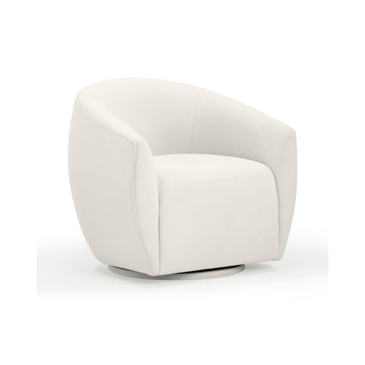TOV Furniture Jordan velvet swivel chair with modern design, plush upholstery, and rotating base, perfect for stylish living spaces.