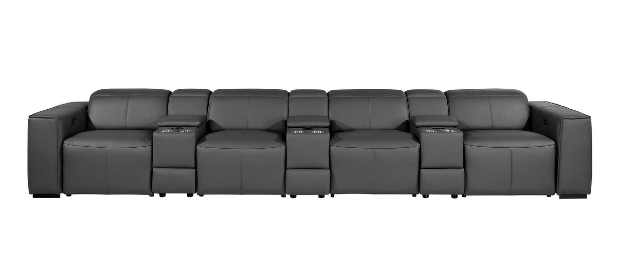 1224 - 7-Piece Modular Power Reclining Sofa In With 4 Power Recliners & Power Headrests