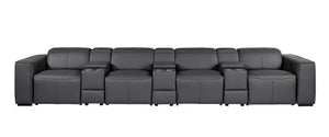 1224 - 7-Piece Modular Power Reclining Sofa In With 4 Power Recliners & Power Headrests